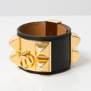Authentic Hermes CDC Leather Cuff Bracelet